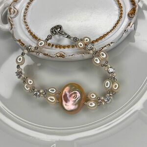 Handmade Freshwater Pearl Braided Bracelet MUST SEE